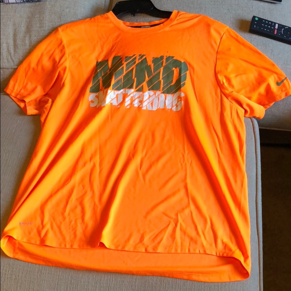 2/$10 MENS Orange Nike Dri-fit shirt